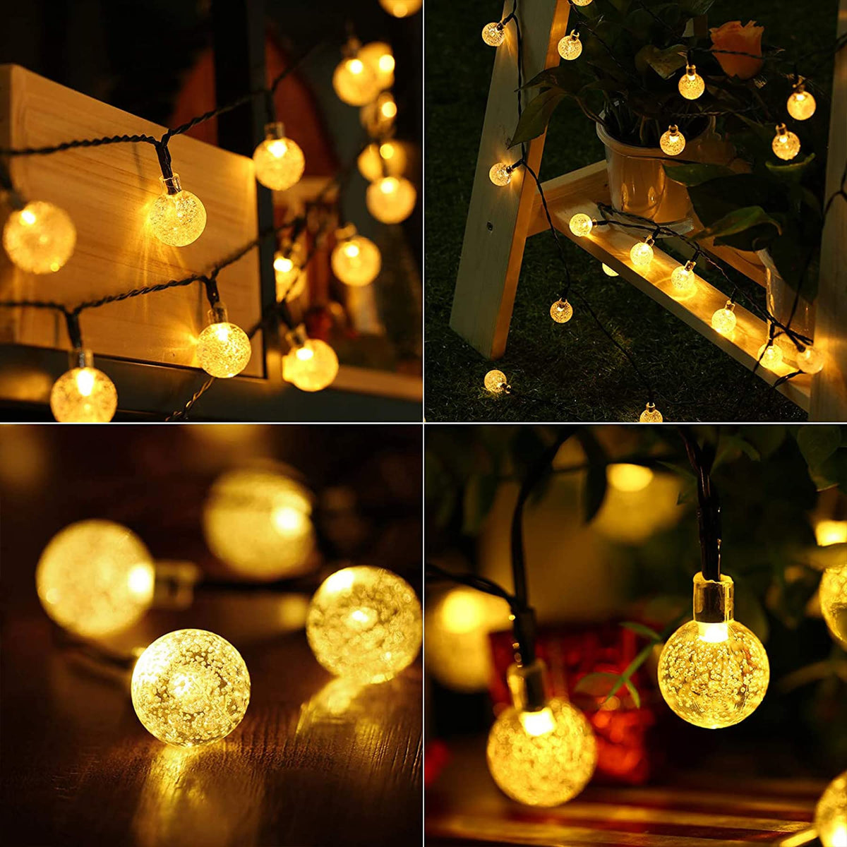 Lezonic Solar String Lights Outdoor, 50LED 7M/23Ft Solar Fairy Lights