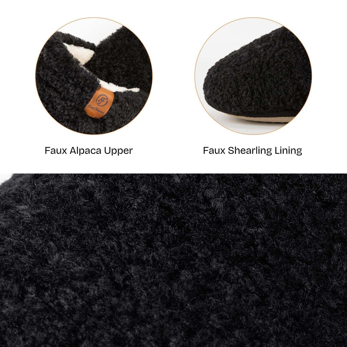 EverFoams Women's Fuzzy Slippers Cosy Memory Foam Indoor Warm House Shoes