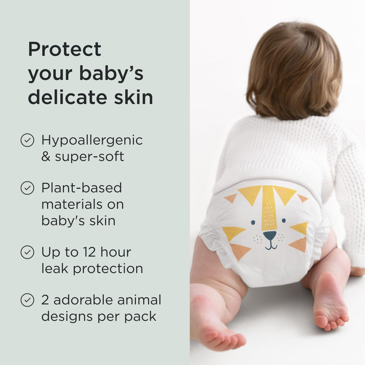Kit & Kin Premium Baby Nappies Size 4 | 9-14 kgs / 20-31 lbs | Pack of 256 Nappies | Plant-Based Materials On Baby's Skin | Hypoallergenic | Superior up to 12 Hour Leak Protection