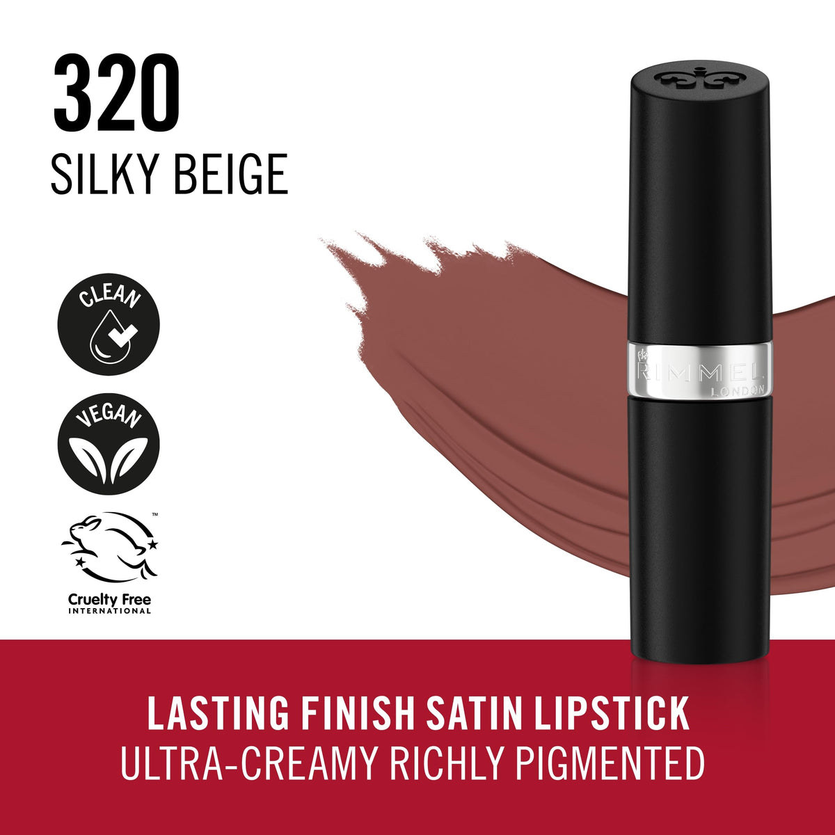 Rimmel Lipstick Lasting Finish Natural Birthday - 250 Nude Brown