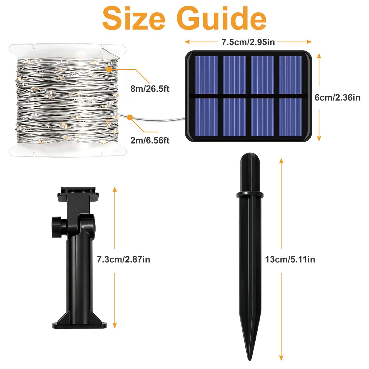 btfarm 2 Pack Solar String Lights Outdoor Garden, 15M/50FT 150 LED