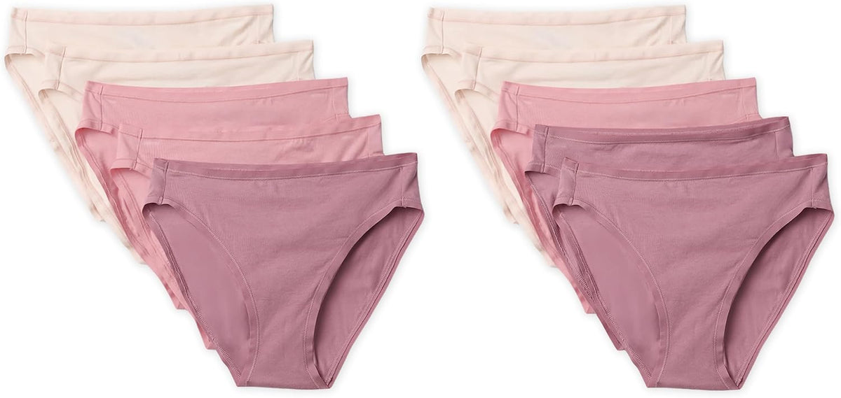Amazon Essentials Women's Cotton Bikini Brief Underwear (Available in Plus Size)
