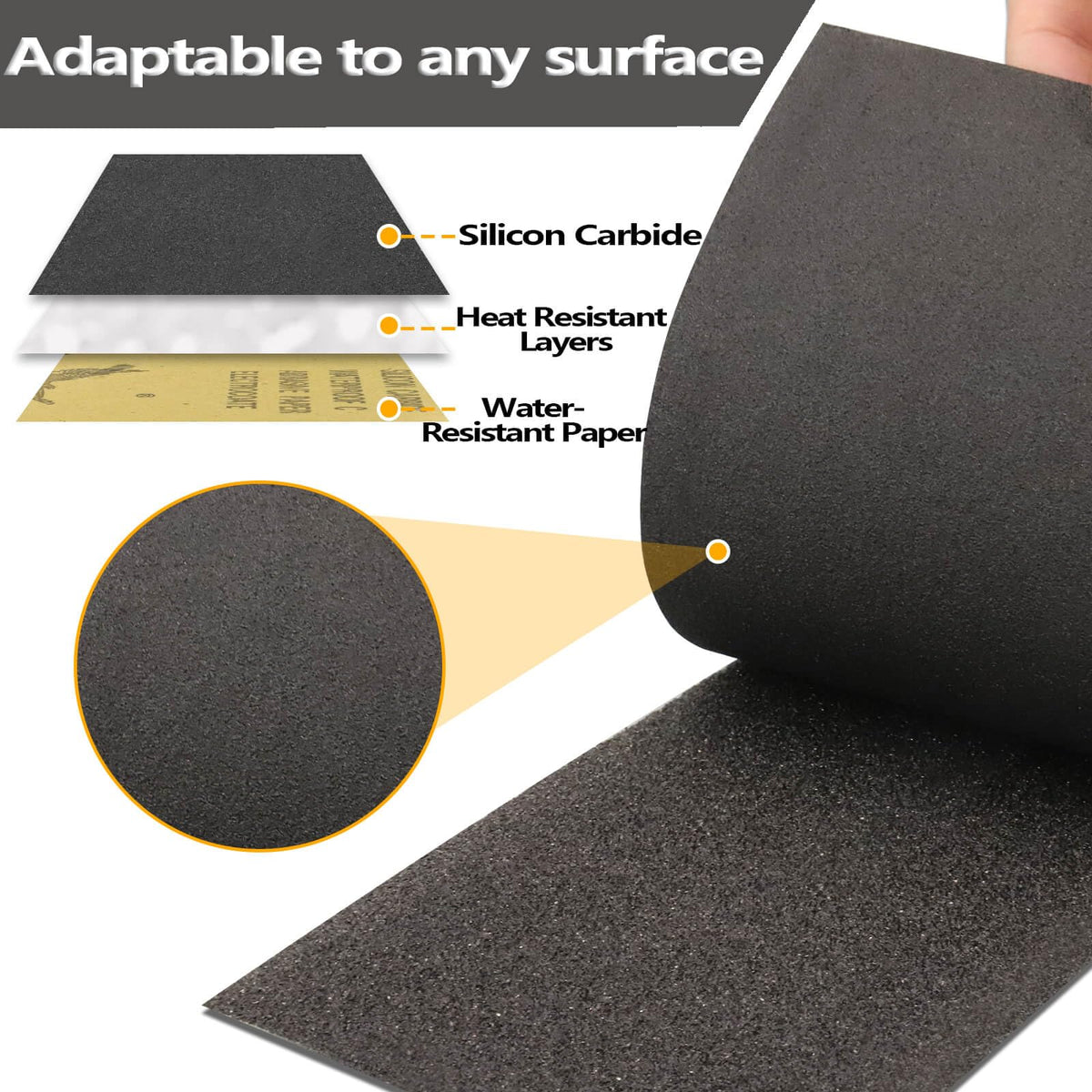 STEBRUAM Wet and Dry Sandpaper 220 Grit, Sanding Paper for Car Metal Wood