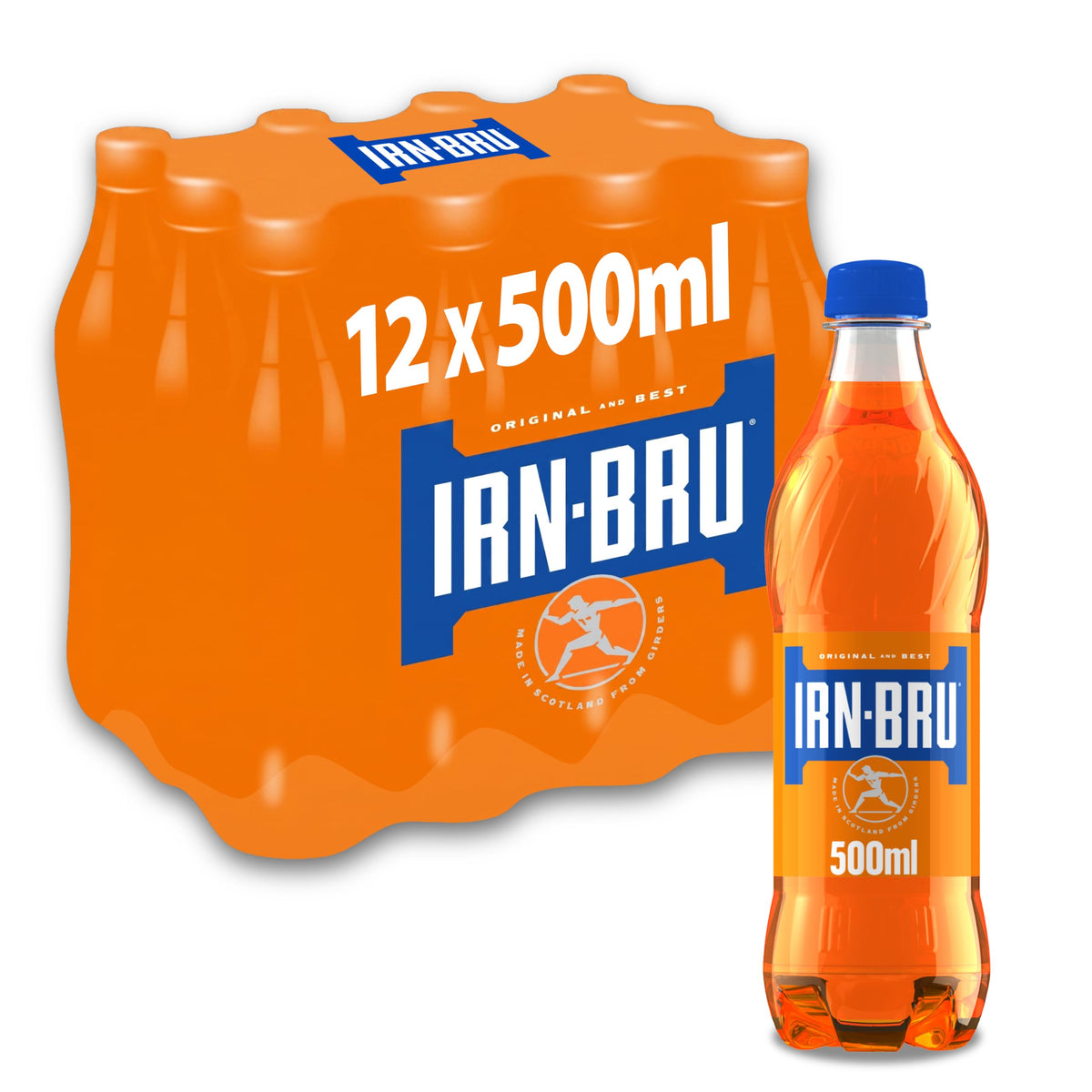 IRN-BRU Carbonated Soft Drink, 24 Pack, 330ml Cans