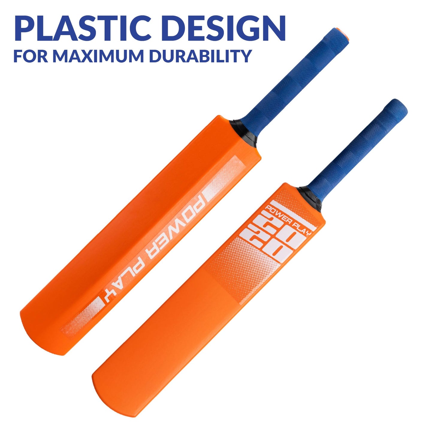 Powerplay Plastic Cricket Set Size 1 for Kids, Lightweight Ball, Stumps & Bat – Fun Outdoor Cricket Set