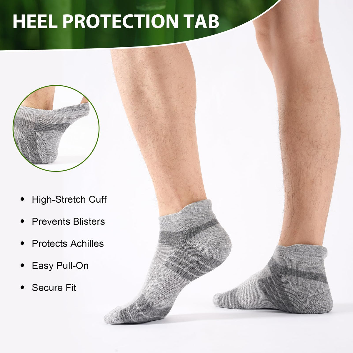 Bamboo Trainer Socks for Men Women Cushioned Ankle Socks
