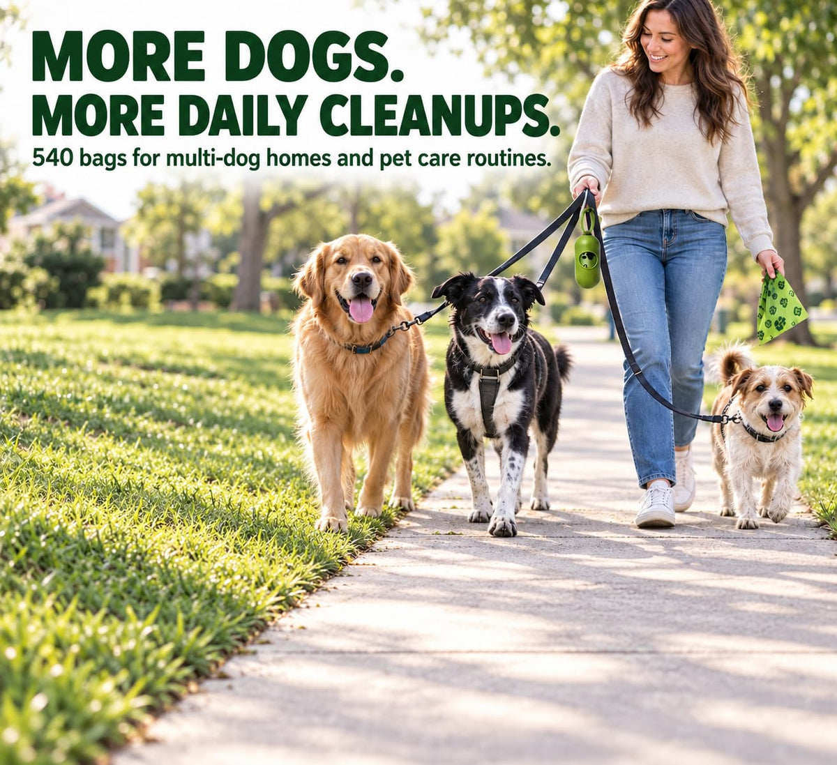 Biodegradable Dog Poo Bags with Dispenser Leak Proof - 280 Count Scented