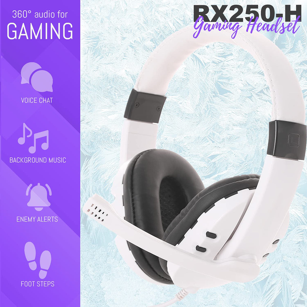 Gaming Keyboard and Mouse and Mouse pad and Gaming Headset, Wired LED RGB Backlight Bundle for PC Gamers Users - 4 in 1 Gift Box Edition Hornet RX-250