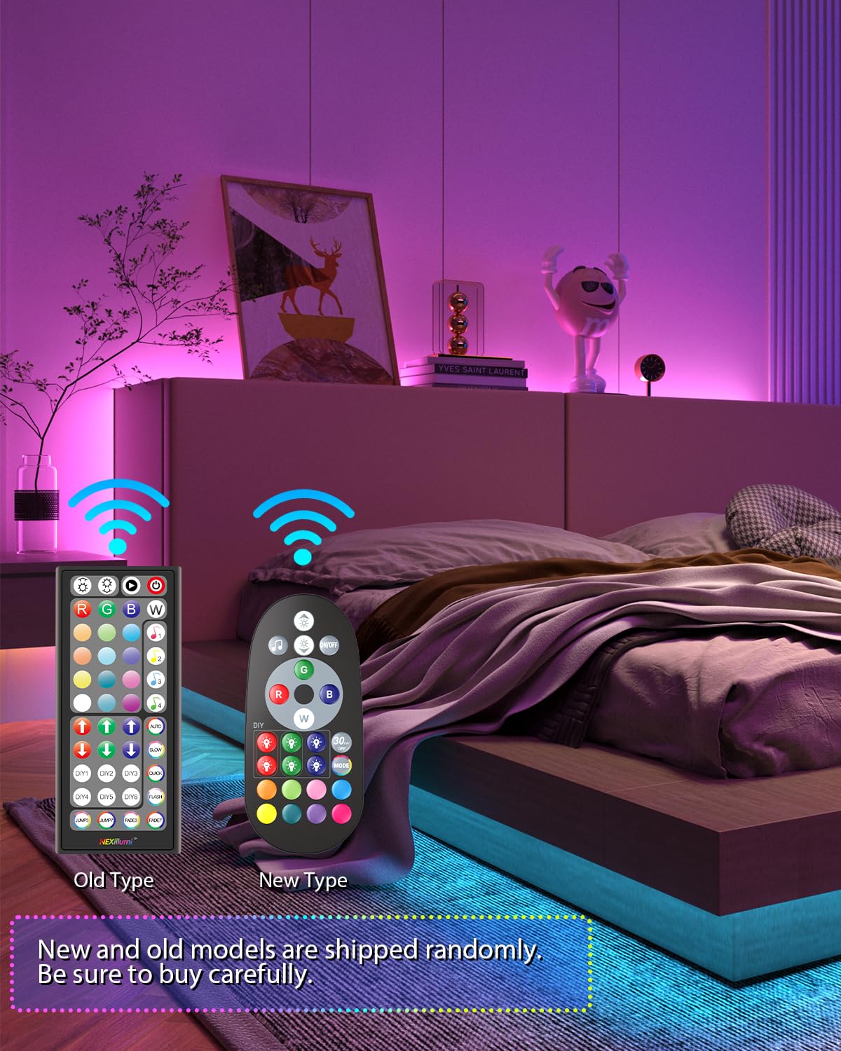 Mexllex LED Strip Lights 30m, Ultra-Long Lights Strip Music Sync Color Changing, Led Lights with App Control Remote, RGB Tape Light for Home Bedroom Party (2x15)