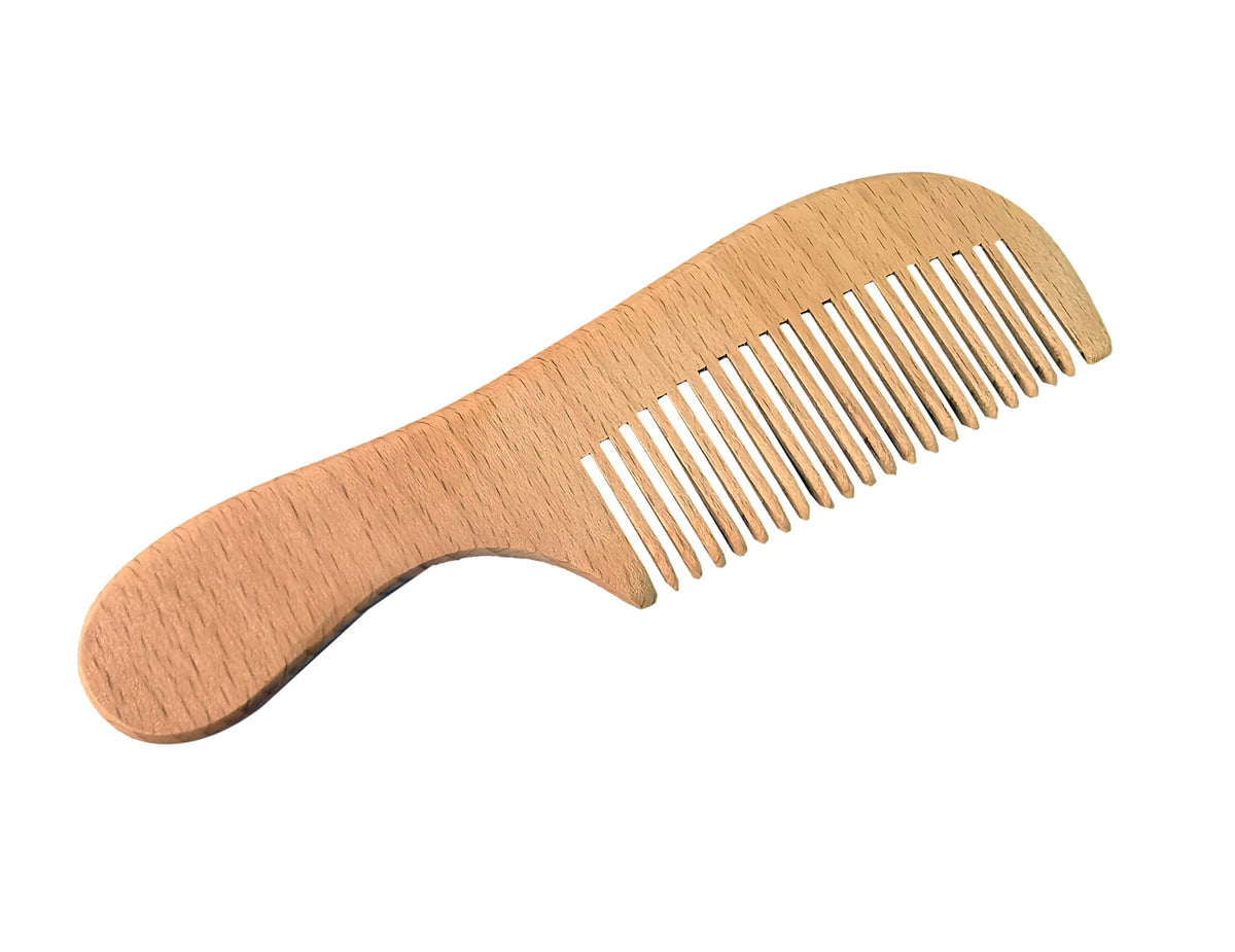 3PCS Baby Hair Brush with Wooden Handle and Comb Set for Newborns & Toddlers | Natural Soft Goat Bristles l Wood Comb l Green Cradle Cap Brush | Ideal for Cradle Cap