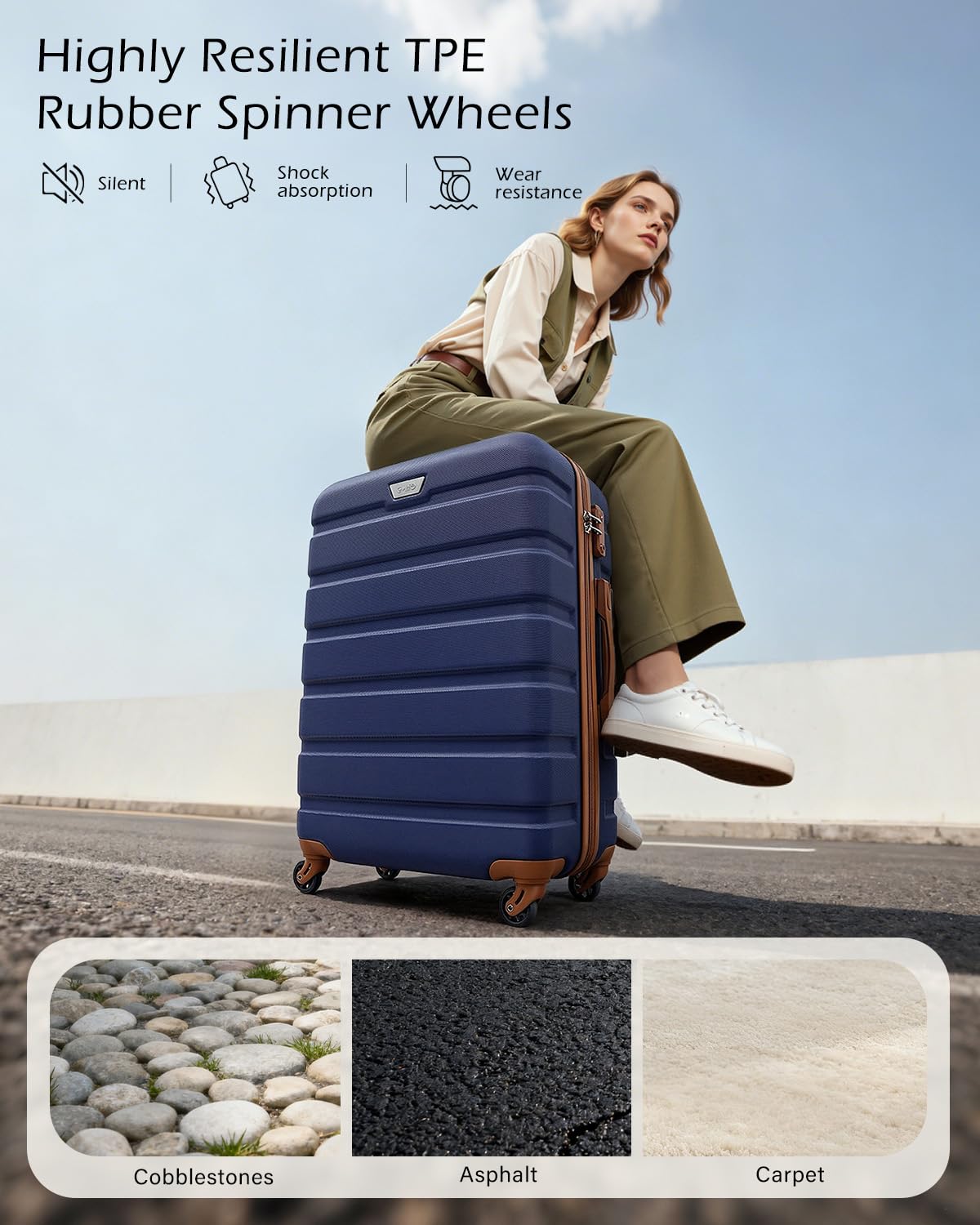 COOLIFE 28 Inch Large Suitcase, ABS+PC, Lightweight Hard Shell Luggage