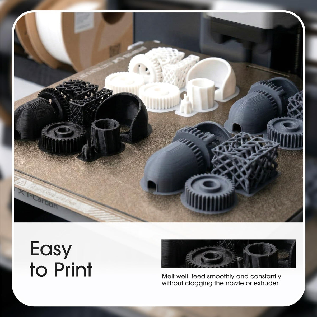 eSUN PLA+ Filament 1KG, PLA+HS High Speed 3D Printer Filament, Cold White