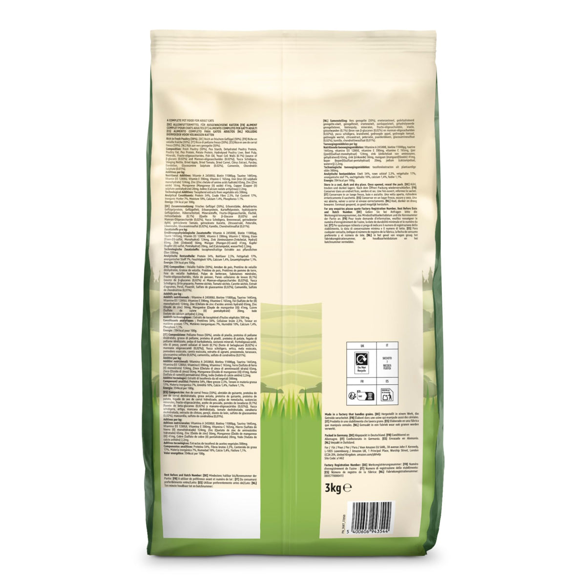 by Amazon Dry Cat Food for Adult Cats, Grainfree Recipe with Fresh Salmon, 1 Pack of 3kg (Previously a Lifelong brand, same product)