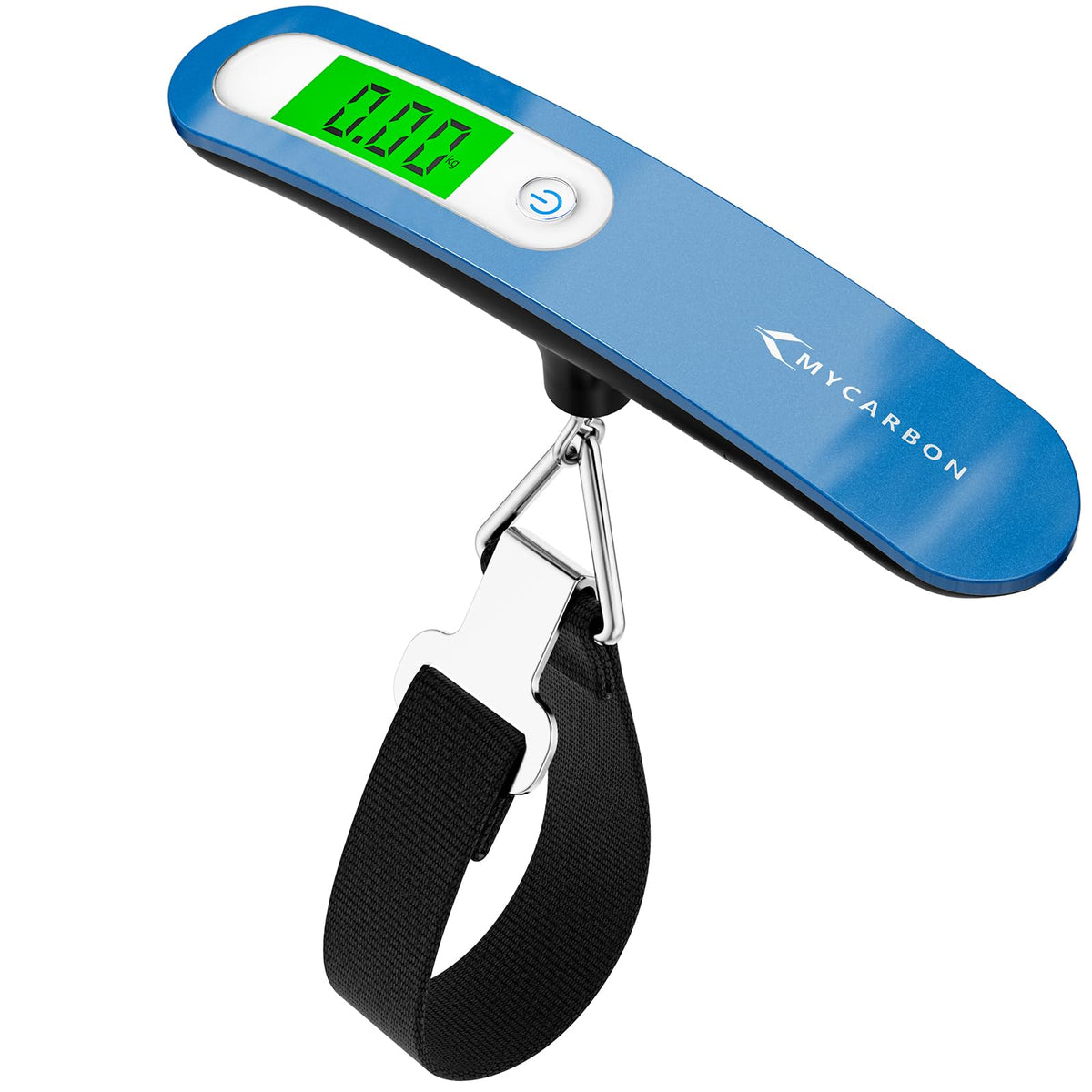 MYCARBON Luggage Scale Portable Digital Weight Scale for Travel Suitcase with Tare Function 110 Lb/ 50Kg Capacity (Silver)