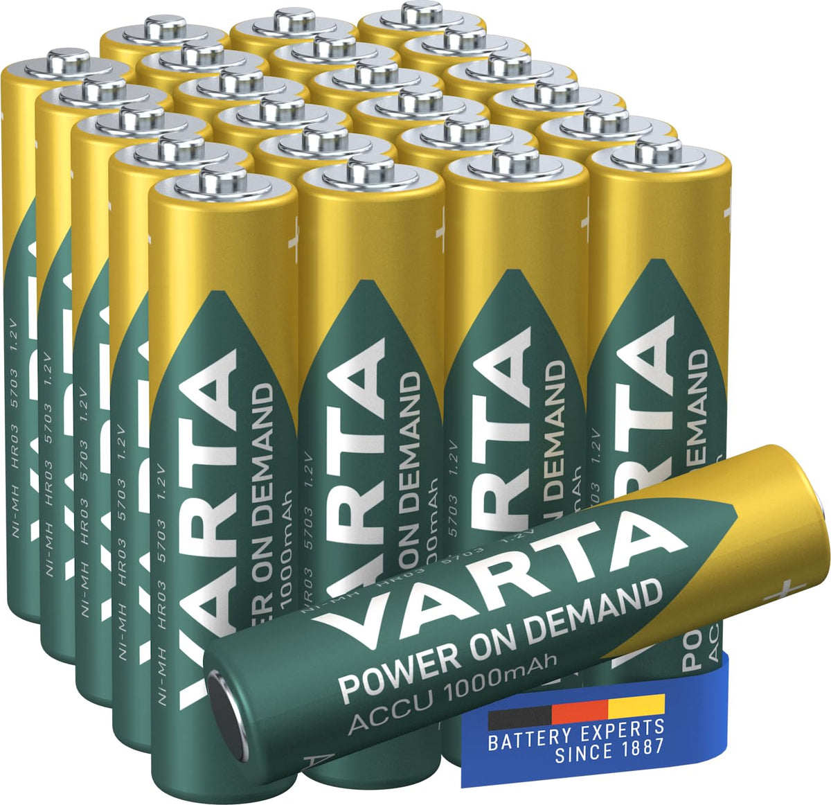 VARTA Batteries AA, Pack of 40, Power on Demand, Alkaline, 1.5 V