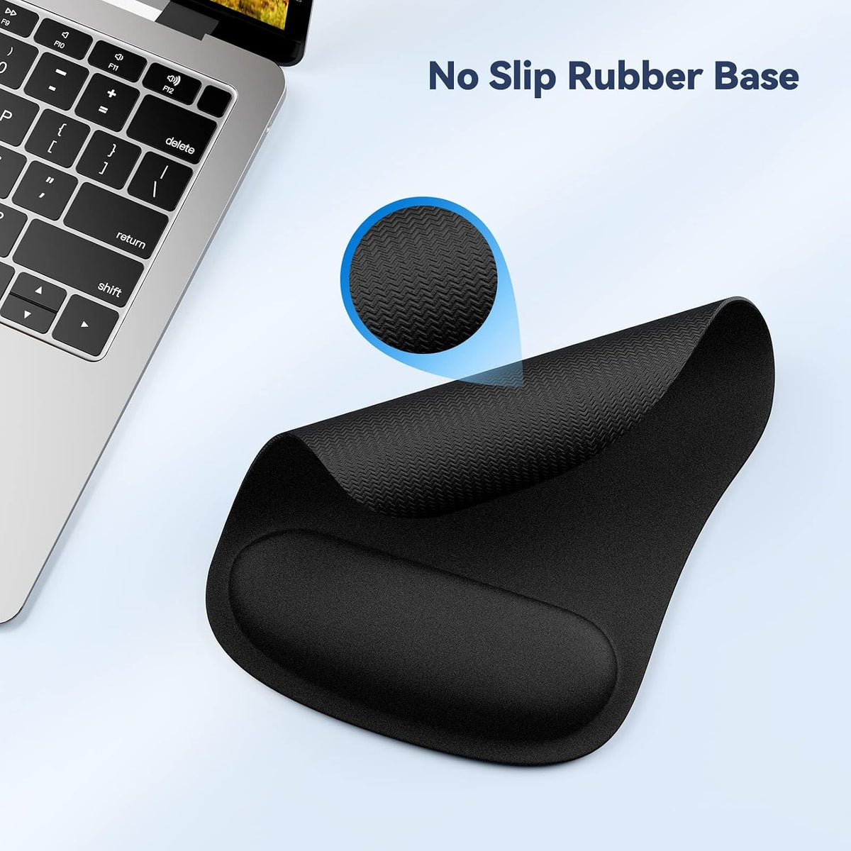 TECKNET 3 Packs Mouse Mat Wrist Support, Mouse Pad with Memory Foam Rest
