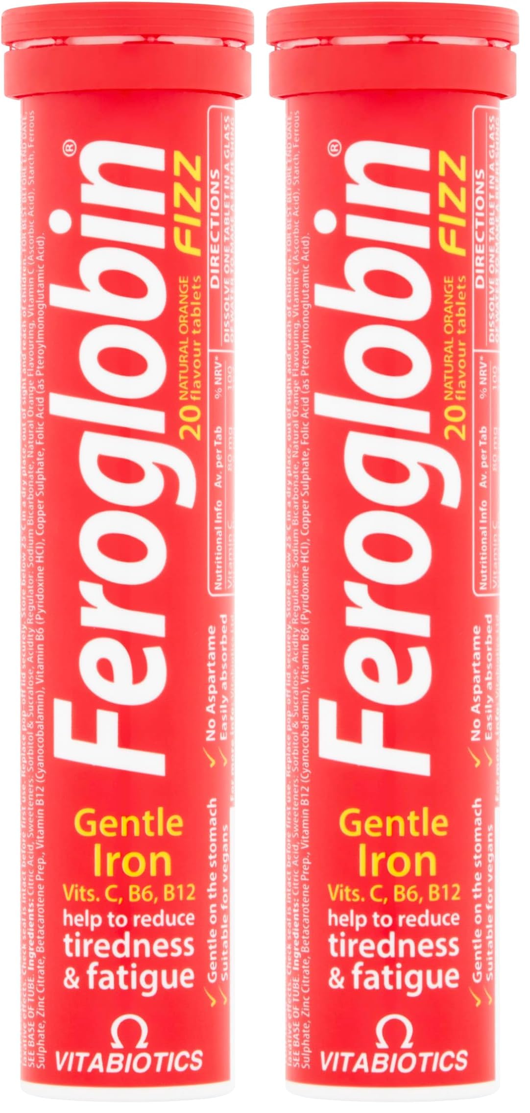 Feroglobin Iron Supplement Capsules Support Iron Defficiency, Anemia and Blood Formation, Boost Energy, Immunity and Vitality While reducing Fatigue and Tiredness