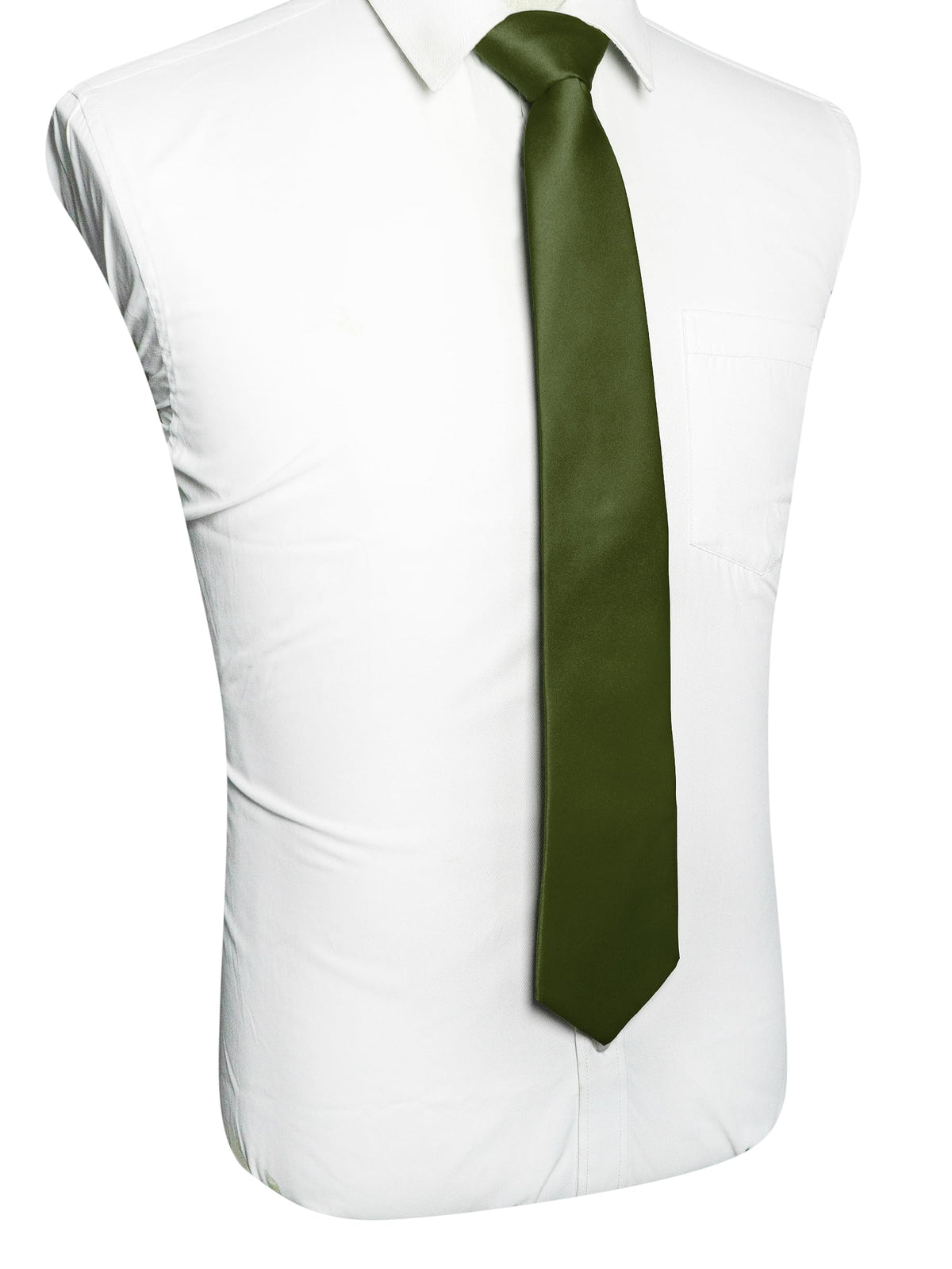 RBOCOTT Solid Color Tie Mens Necktie for Business and Wedding Party