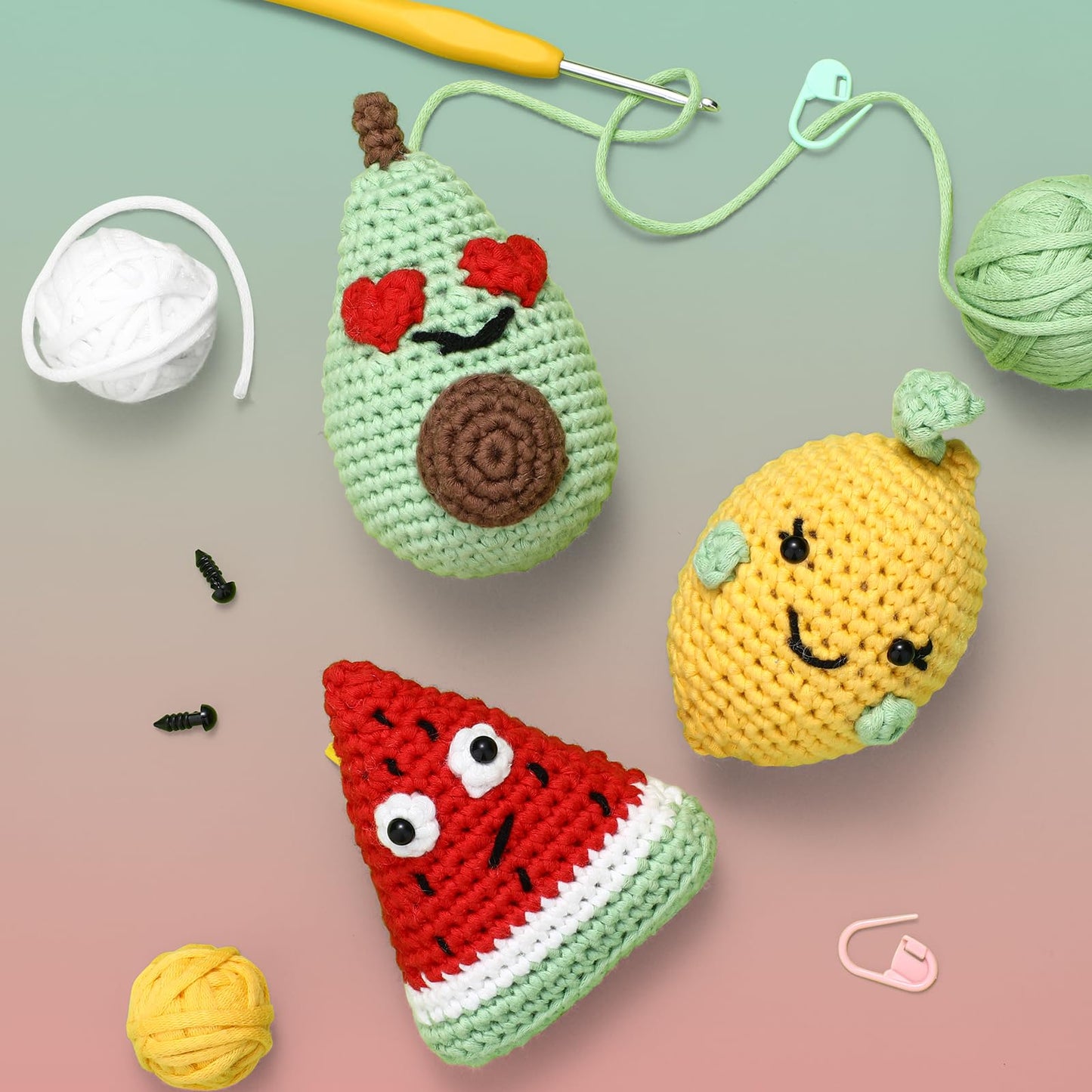 CROCHET BOX Complete Crochet Kit for Beginners - Highland Cow Crochet Kit, Include Video Tutorial, Instruction, Soft Yarn, Birthday Gift for Adults.