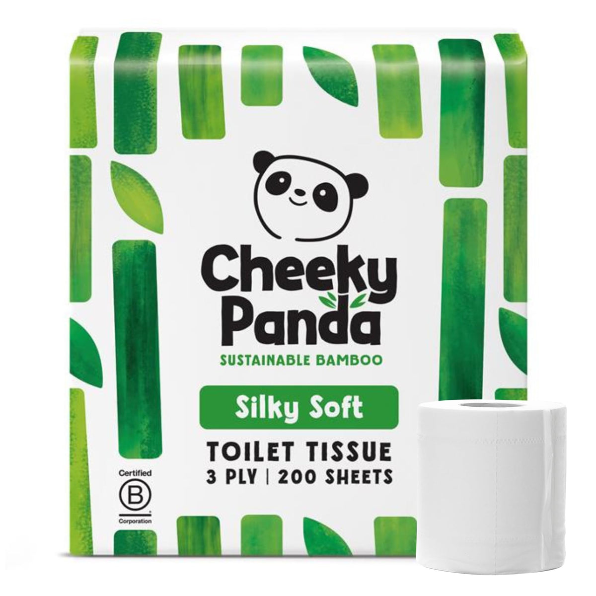 The Cheeky Panda Bamboo Toilet Paper – 9 Rolls of Toilet Paper | Plastic Free Packaging and Sustainable Toilet Tissue | 100% Compostable