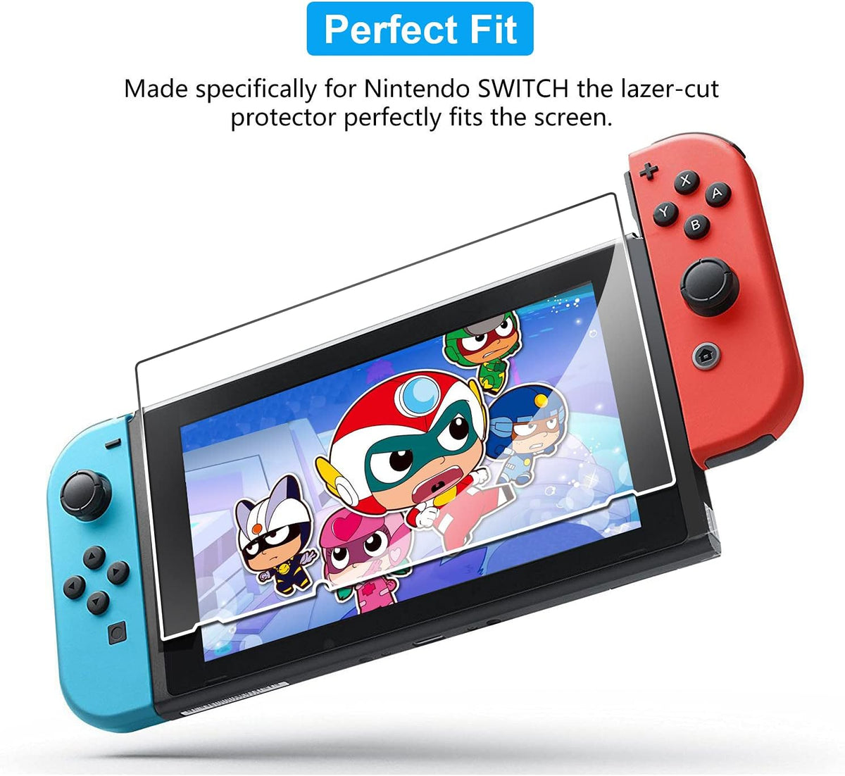 ivoler [3 Pack Compatible with Nintendo Switch Screen Protector, [Tempered Glass] Film for Nintendo Switch - [9H Hardness] [Anti-Scratch] [Crystal Clear]