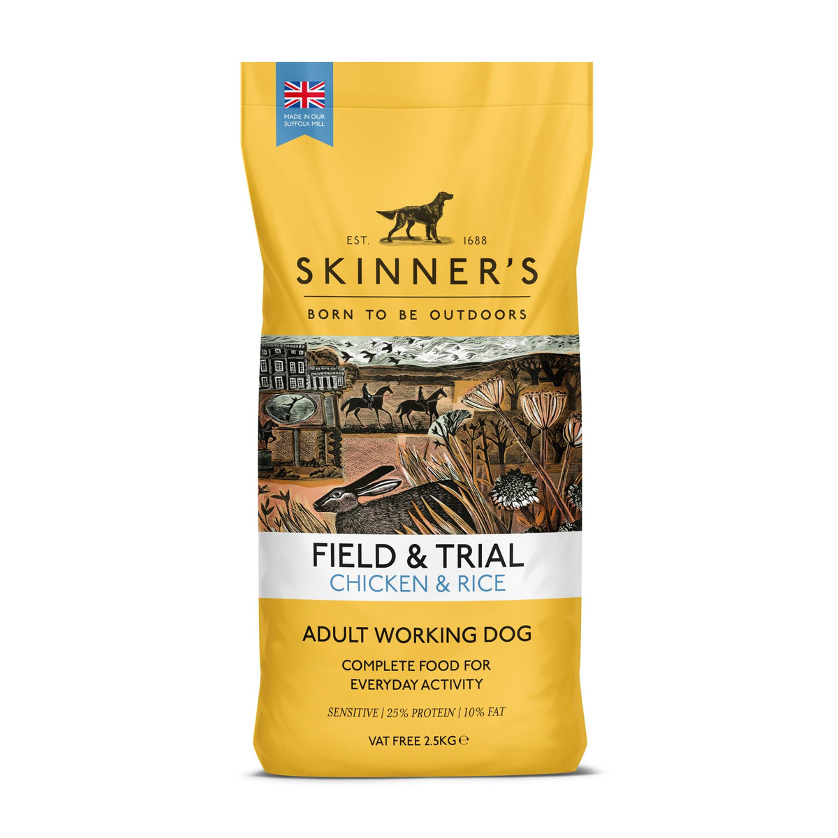 Skinner’s Field & Trial Chicken & Rice – Complete Dry Adult Dog Food, Sensitive, Gentle Digestion, 15kg