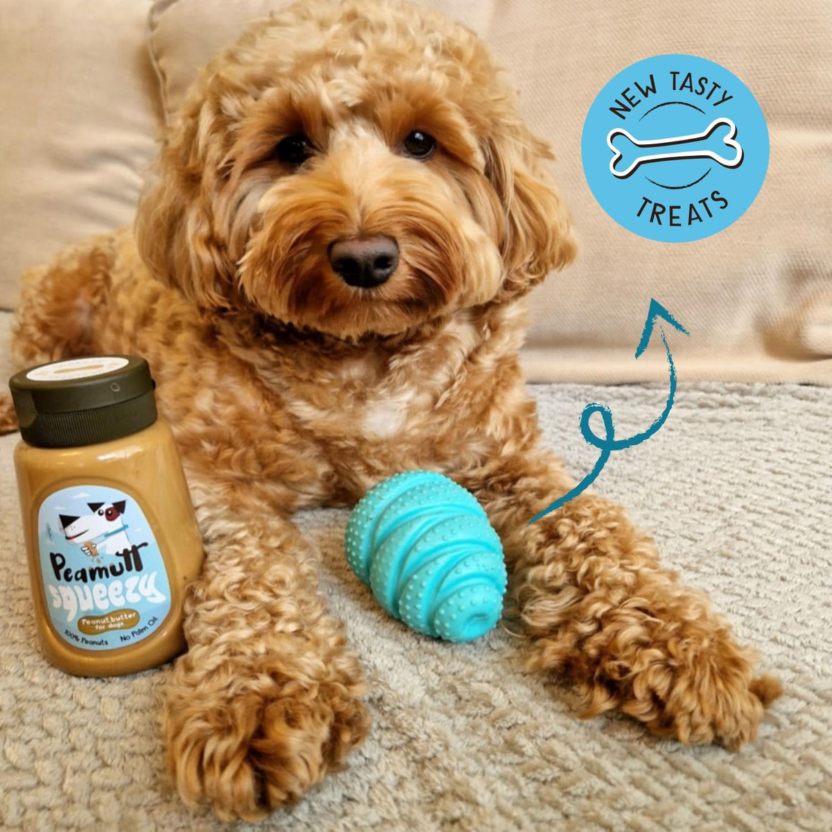 Peamutt Squeezy Dog Peanut Butter 320g, No Added Sugar or Salt, No Palm Oil