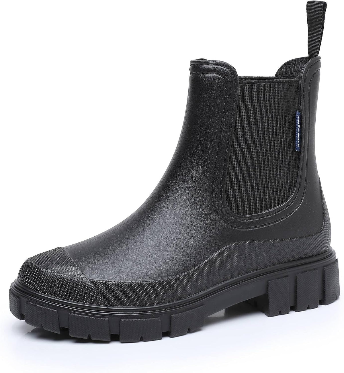 DRECAGE Wellies Boots Women Waterproof Short Chelsea Fashion Ladies Comfortable Rain Boots Outdoors Garden Walking