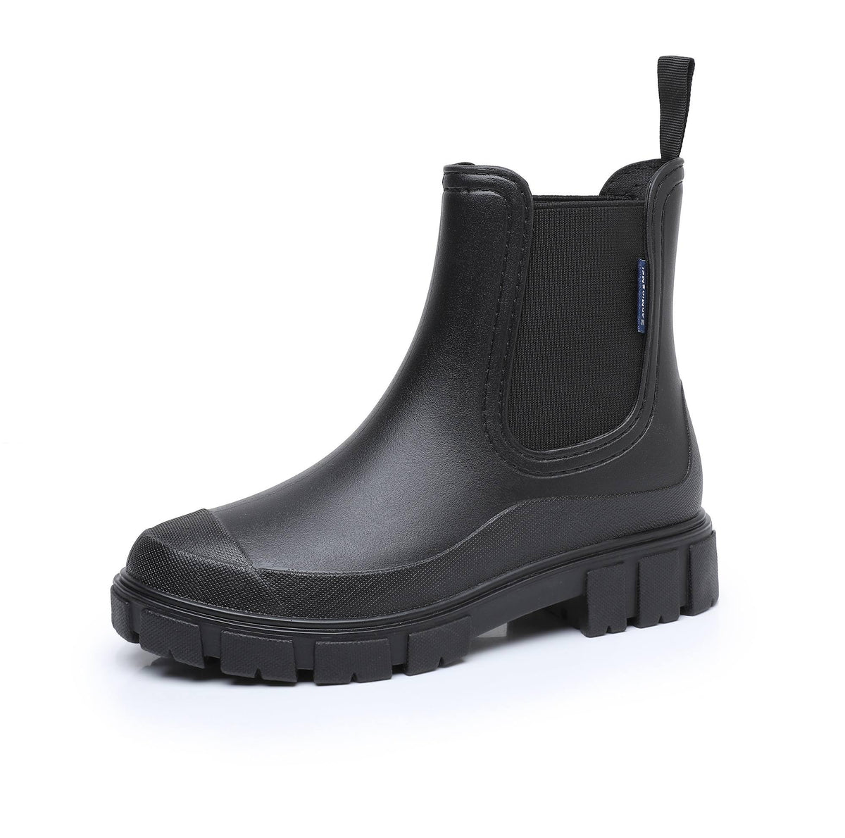 DRECAGE Wellies Boots Women Waterproof Short Chelsea Fashion Ladies Comfortable Rain Boots Outdoors Garden Walking