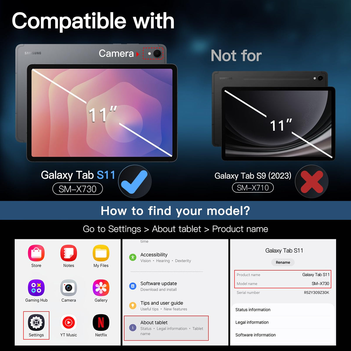JETech Screen Protector for Galaxy Tab S10 Lite/S10 FE/S9 FE/S9, 2-Pack