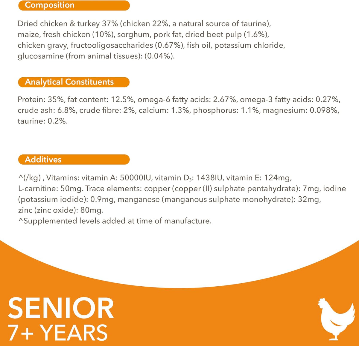 IAMS Senior Dry Cat Food Chicken 3kg