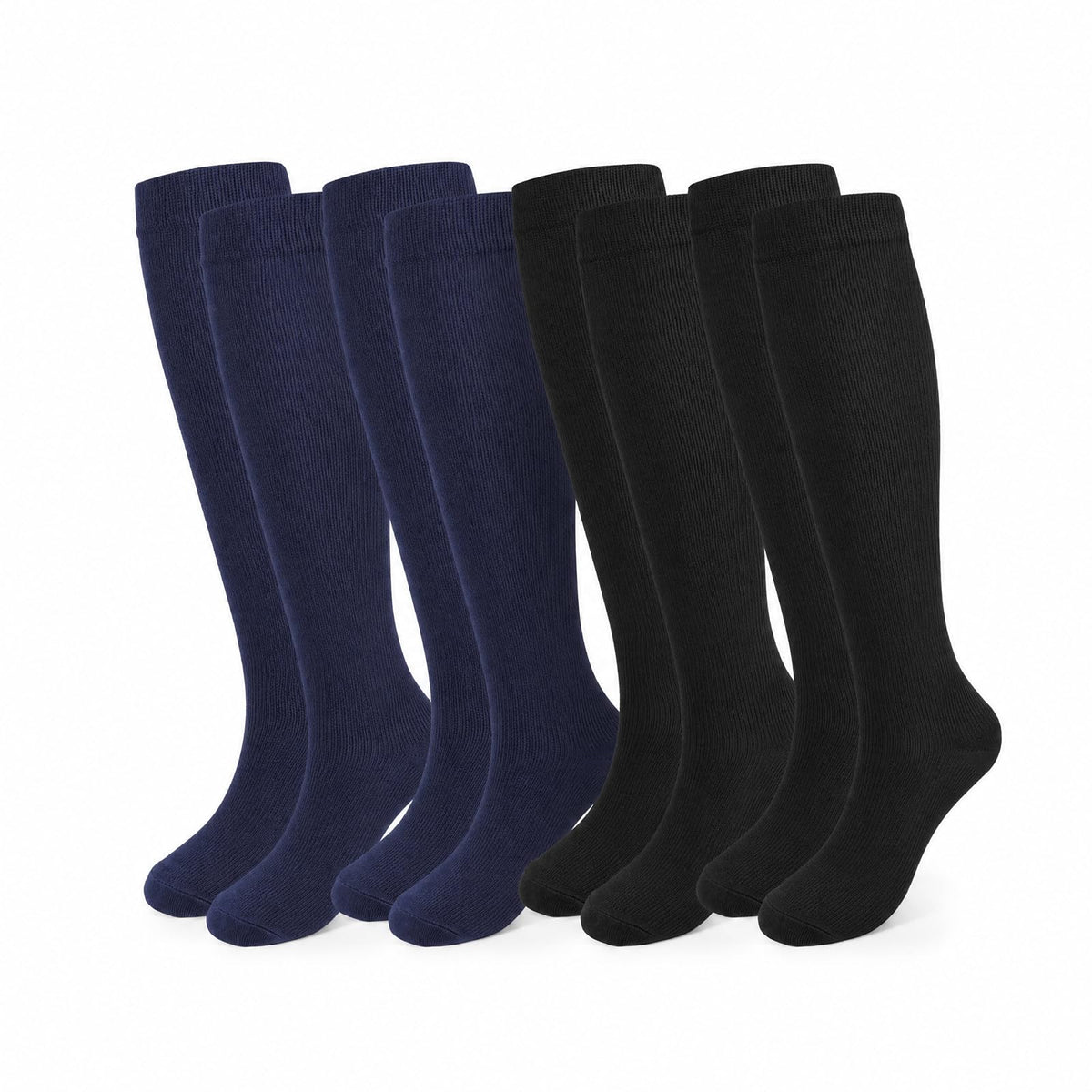 Compression Socks, (2/4/6/7 Pairs) for Men & Women 15-20 mmHg is Best for Athletics, Running, Flight Travel, Support