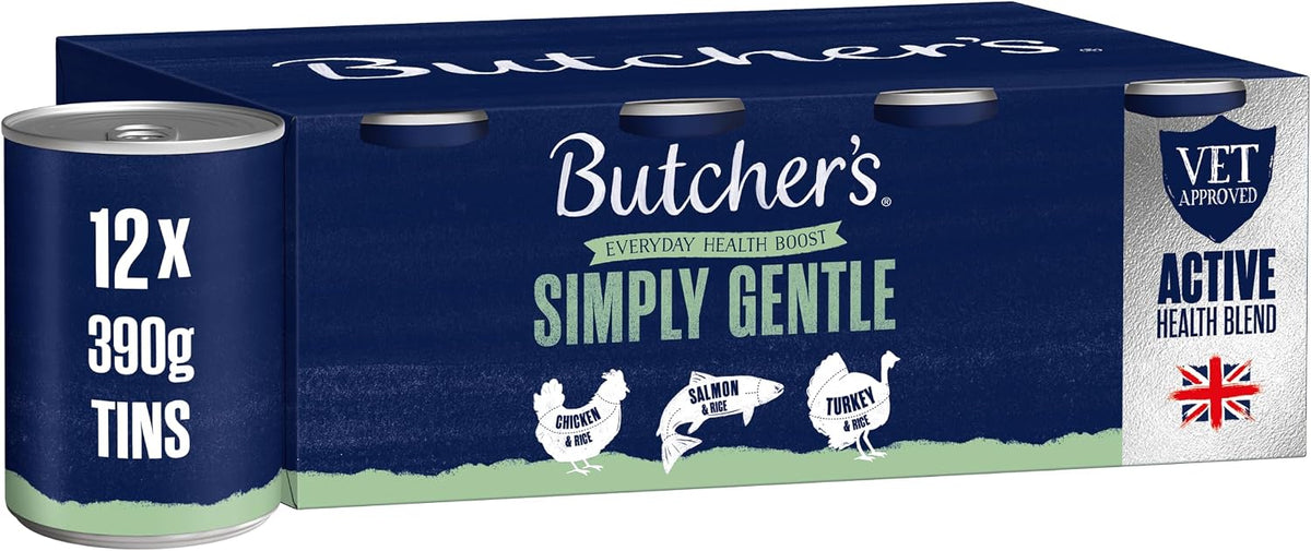 Butcher's Complete Wet Can Adult Dog Food Simply Gentle Loaf Pack 12x390g