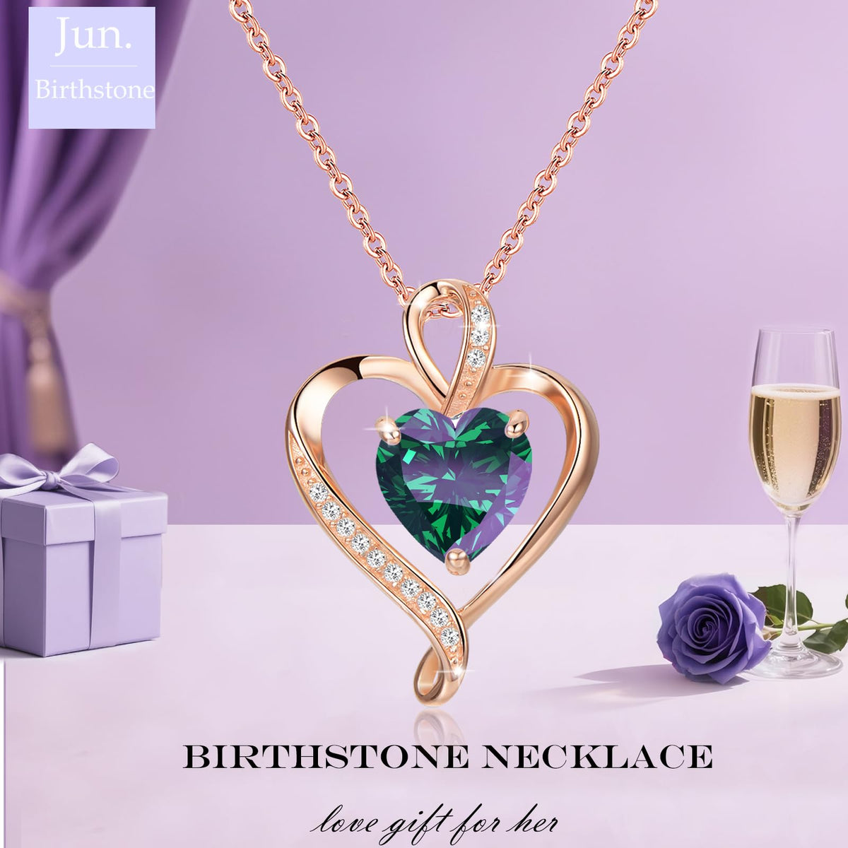 LAVUMO Heart Necklace for Women 925 Sterling Silver Love Pendant Jewellery
