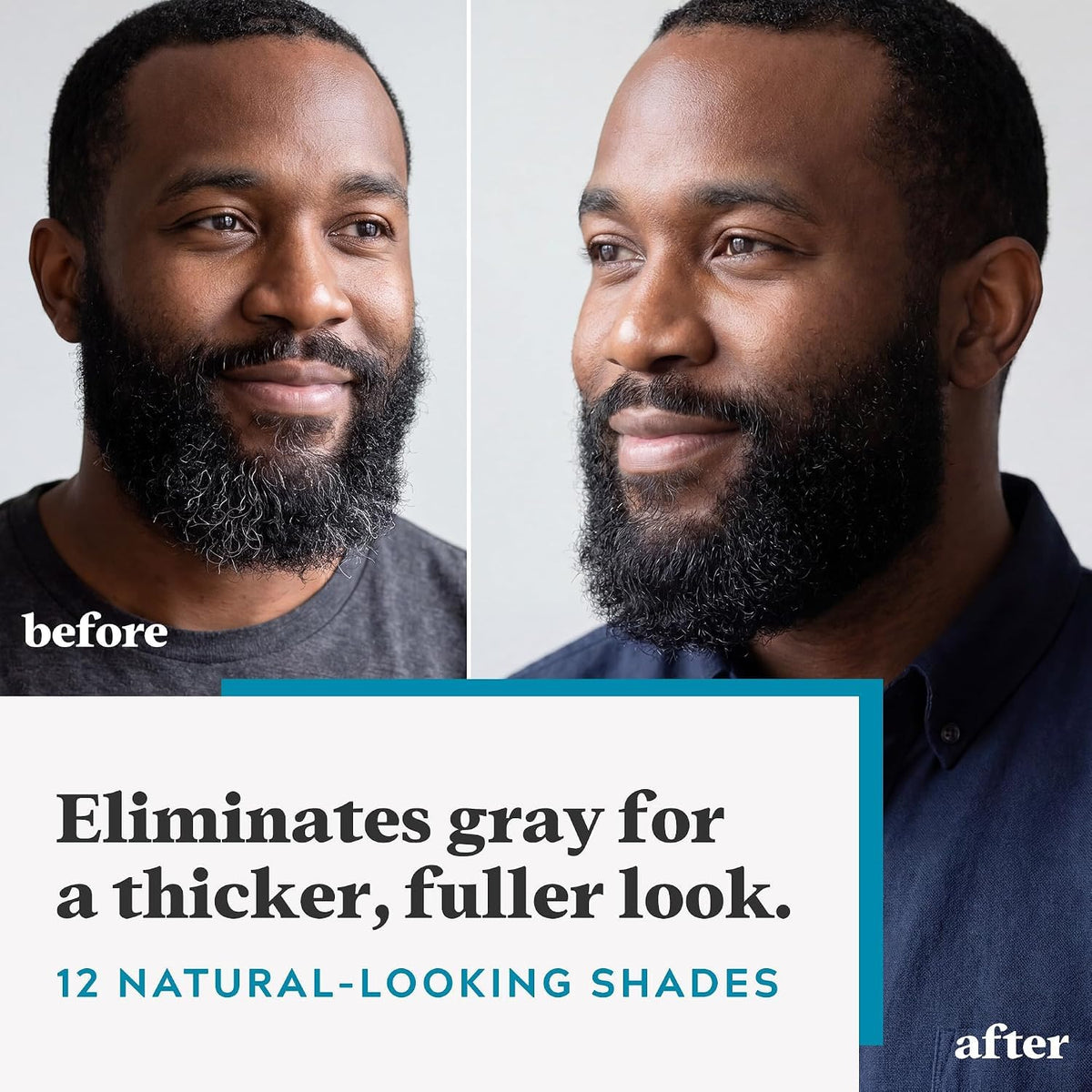 Just for men Moustache & Beard Dark Brown Dye, Eliminates Grey for a Thicker & Fuller Look M45