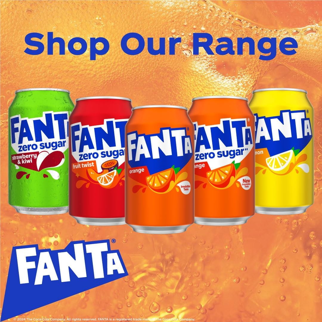 Fanta Fruit Twist Soft Drink Cans, 8 x 330 mL