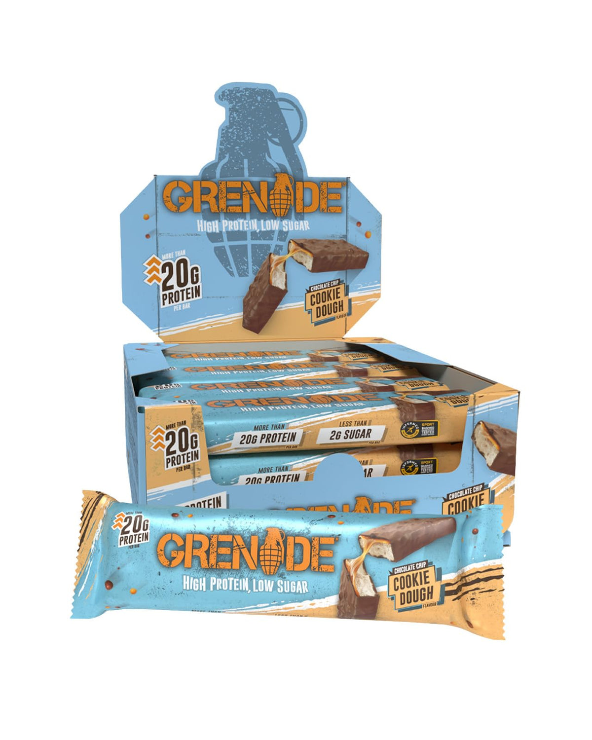 Grenade Chocolate Chip Salted Caramel Protein Bars, 12 x 60 g