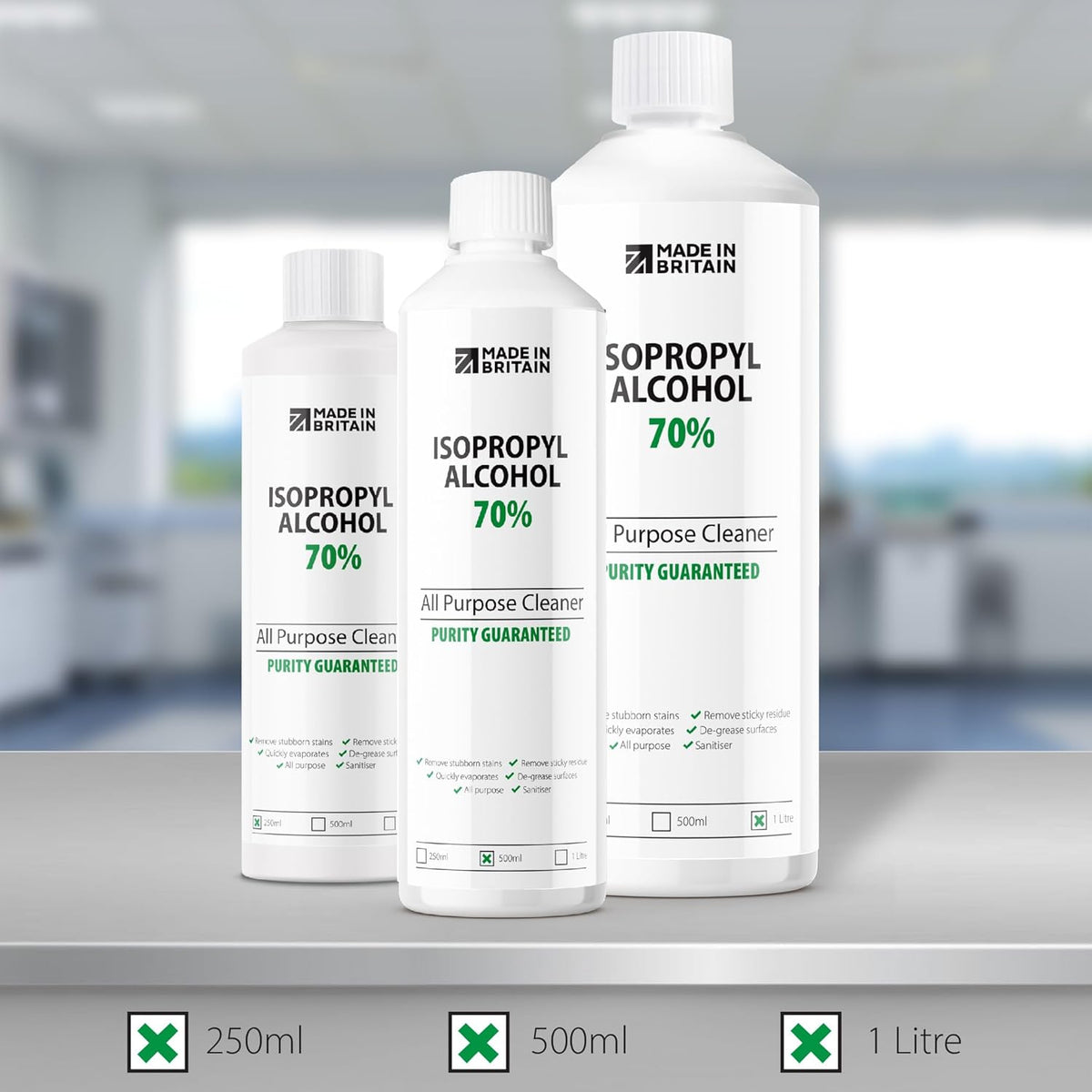 ChemLab - 70% Isopropanol Isopropyl All-Purpose Rubbing Alcohol | Disinfectant, Household Cleaner and Degreaser - Suitable for Electronics, Glass, Removing Grease and Glue 1 Litre