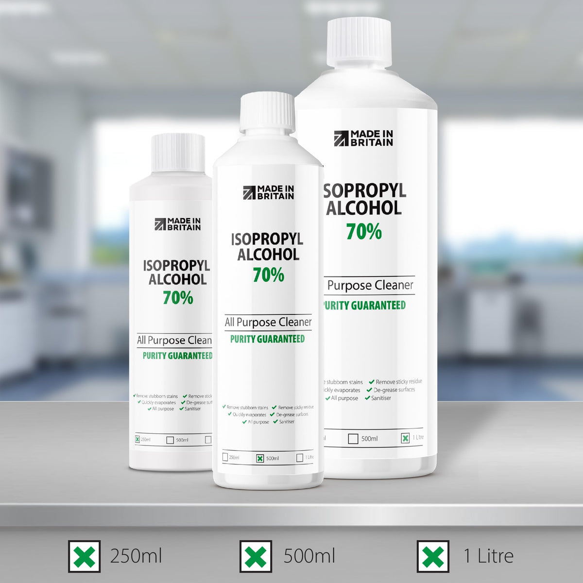 ChemLab - 70% Isopropanol Isopropyl All-Purpose Rubbing Alcohol | Disinfectant, Household Cleaner and Degreaser - Suitable for Electronics, Glass, Removing Grease and Glue 1 Litre