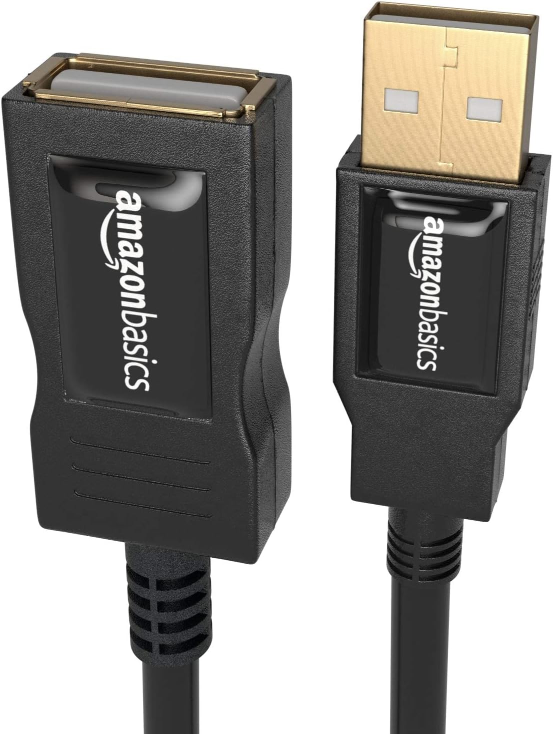 Amazon Basics USB 2.0 A-Male to A-Female Extension Cable, 1 m/3.3 Feet, Black