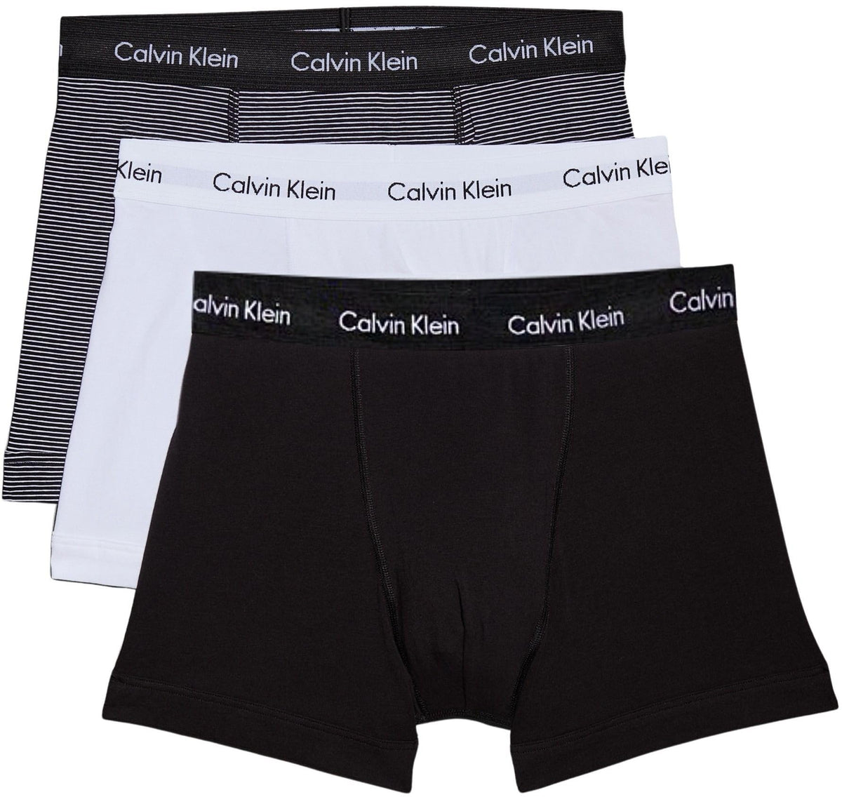 Calvin Klein Men’s 3 Pack Trunks with Logo Waistband