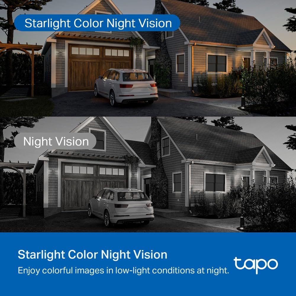 Tapo TP-Link C500 Outdoor Wi-Fi Security Camera, 360° FHD 1080P with Night Vision, Two-Way Audio, Cloud Video Recording, Works with Alexa