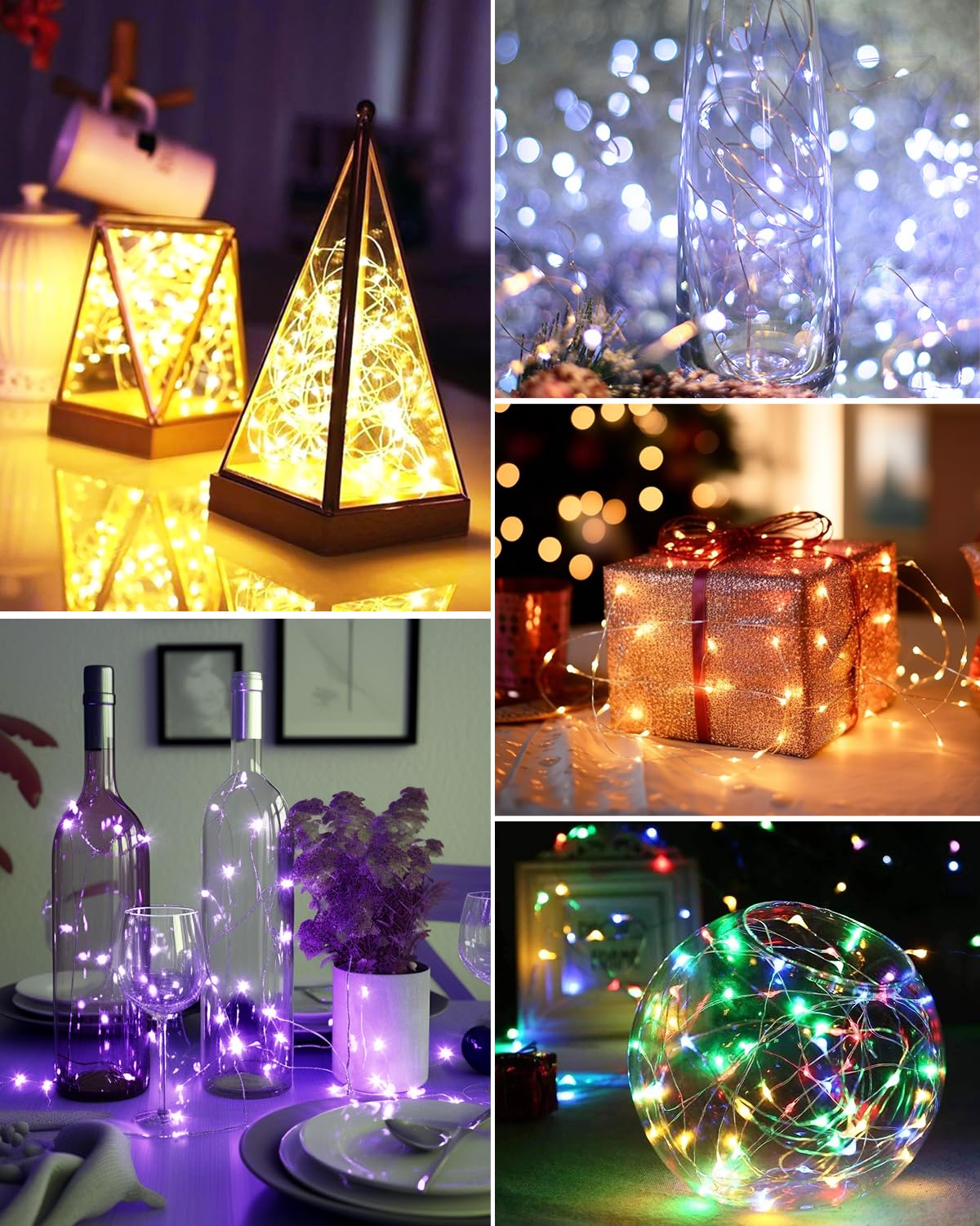 Kolpop 50LED Photo Clip String Lights, 5M Photo Peg Fairy Lights Indoor with 30 Clips Battery Powered Cooper Wire Hanging String Photo Display for Bedroom Birthday Wedding Party Christmas Decorations