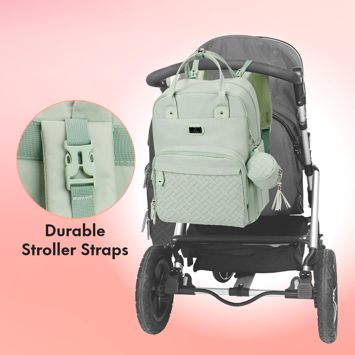 Dikaslon Baby Changing Bags Backpack, Large Baby Bag, 19 Pockets, Outdoors