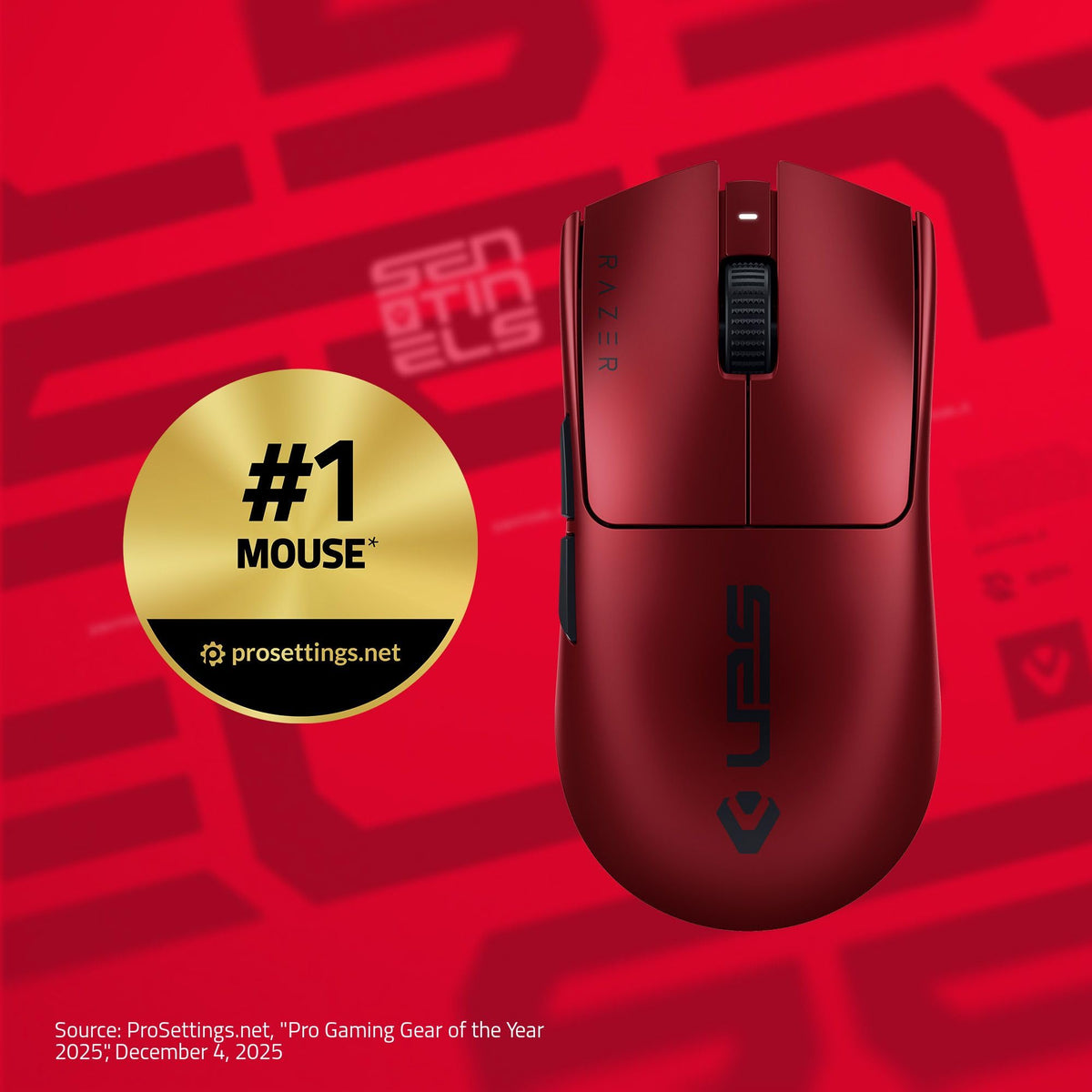 Razer Viper V3 HyperSpeed - Wireless Esports Mouse (Focus Pro 30K Optical Sensor, Up to 280 hours of Battery Life, Mechanical Mouse Switches Gen-2, 4000 Hz Wireless Polling Rate) Black