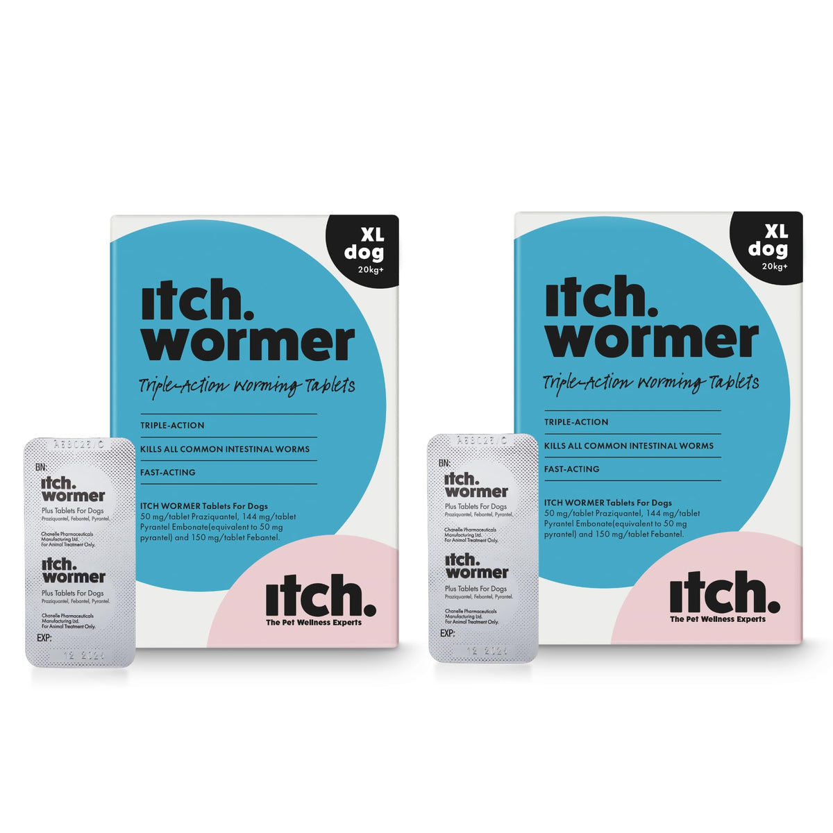 Itch Large Dog (20-40kg) Flea & Tick Treatment and Wormer Bundle