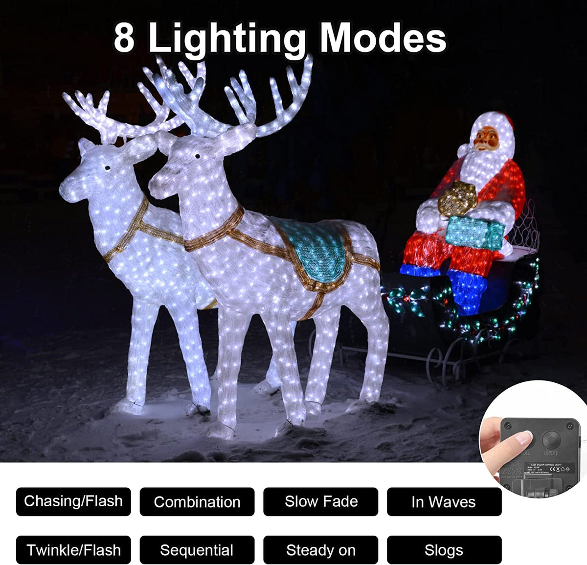 Gcstnn Garden Solar Lights Outdoor, 5M 50 LED Solar Fairy Lights, Copper Wire 8 Modes Waterproof String Lights for Yard, Christmas Tree, Bedroom, Gate, Indoor/Outside Decorations(Orange)
