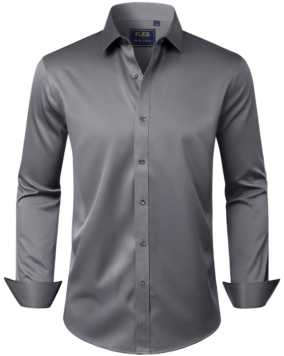 J.VER Men's Long Sleeve Stretch Dress Shirt Non Iron Casual Business Formal Shirts S-6XL
