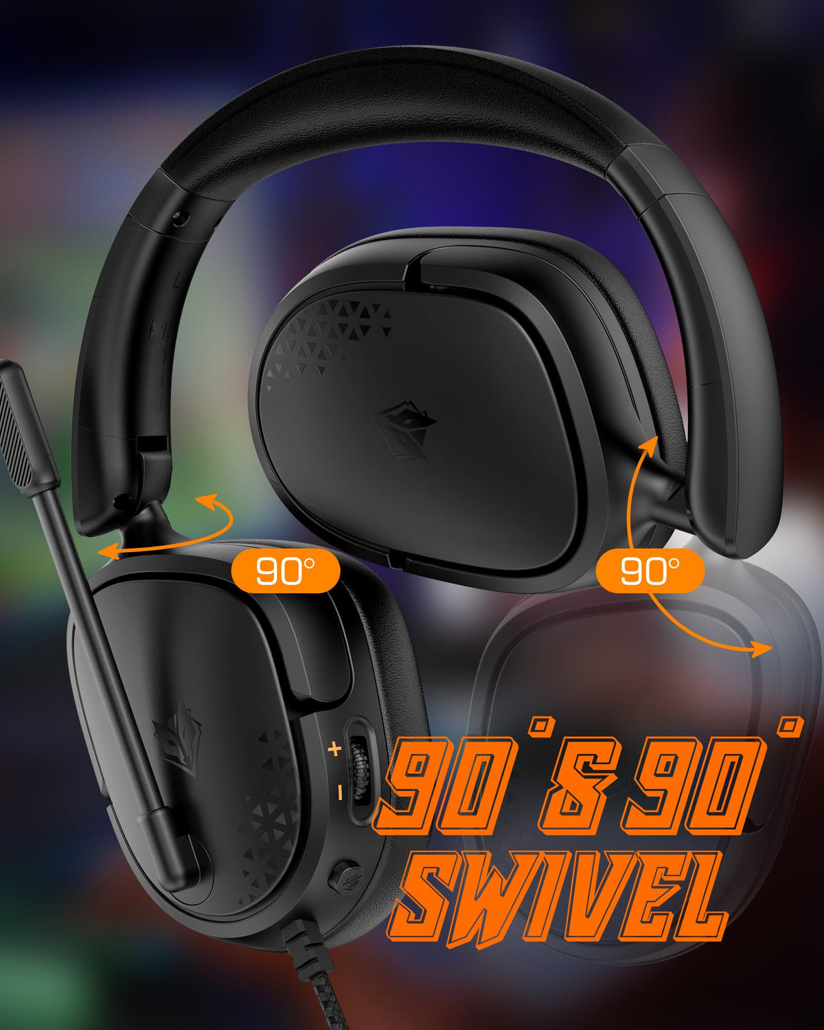 NUBWO HG04L Gaming Headset for PS5/PS4, Xbox Series X|S/Xbox One, Switch – 250g Lightweight, Clear Unidirectional Mic, Soft Memory Earmuffs, 3.5mm Jack for Gaming & Work