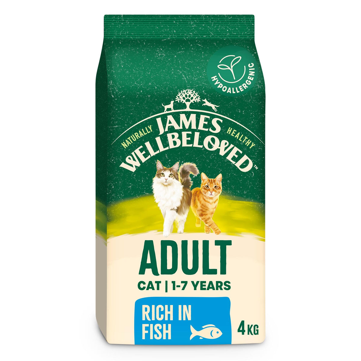 James Wellbeloved Hypoallergenic Dry Cat Food for Adult Cats Turkey 4 kg